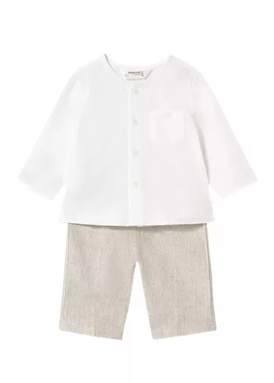 Set 2 piese, pantaloni lungi + camasa - Mayoral 4-6 luni