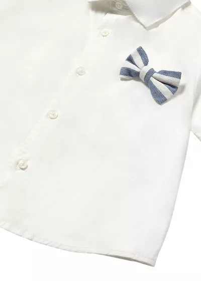 Set 2 piese, pantaloni scurti cu bretele + camasa cu papion - Mayoral 18 luni