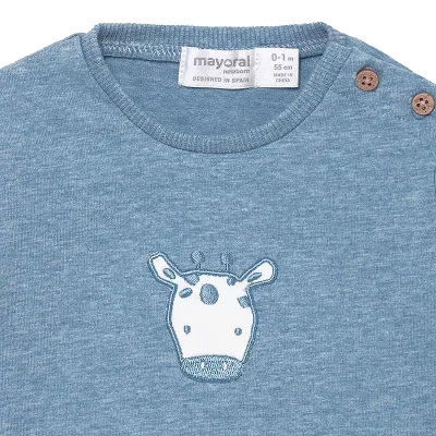 Set 2 piese - Salopeta cu carouri si tricou - Mayoral