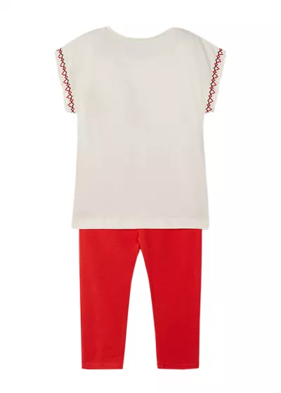 Set 2 piese The giraffe family Better Cotton, bluza+pantaloni - Mayoral 4 ani (104 cm)