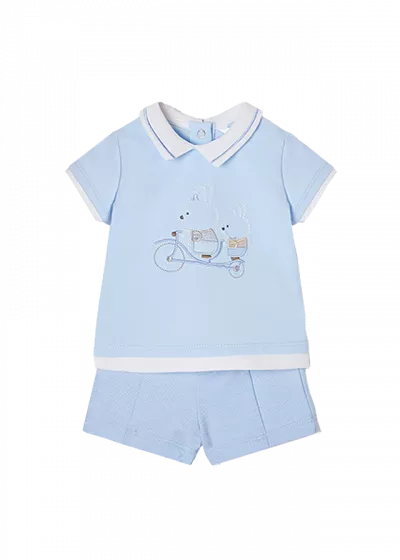 Set 2 piese - Tricou + pantaloni scurti - Mayoral 6-9 luni