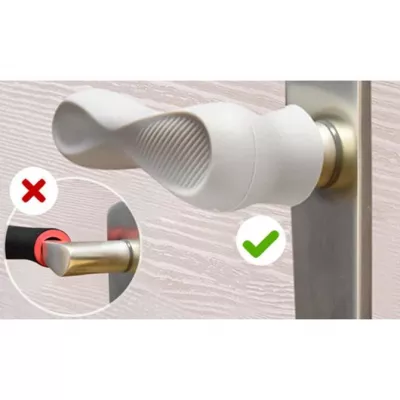 Set 2 protectii clanta usa, din silicon, acoperire completa, Reer HandleGuard 70071