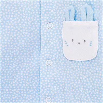 Set 2 salopete (pijamale) - Iepurasi bleu / alb - Mayoral