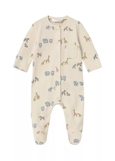 Set 2 salopete (pijamale) - bej/albastru - Mayoral 