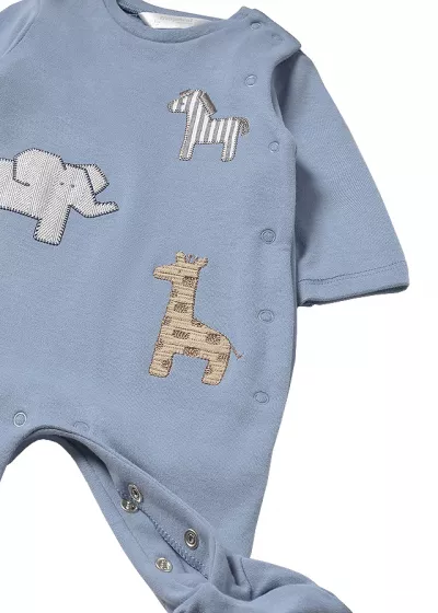 Set 2 salopete (pijamale) - bej/albastru - Mayoral 