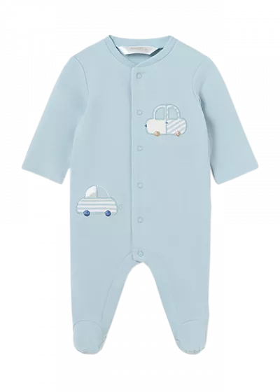 Set 2 salopete (pijamale) masinute -Cotton nou - Mayoral - Mayoral 2-4 luni (65 cm)