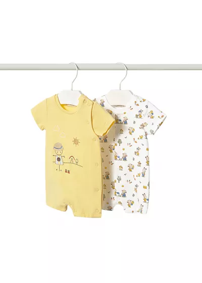 Set 2 salopete (pijamale) scurte - Mayoral 2-4 luni