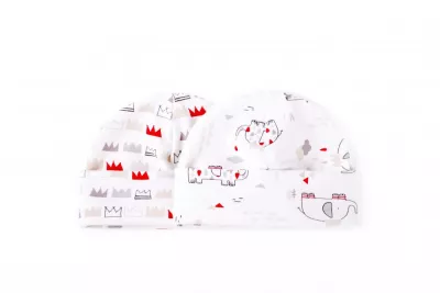Set 2 caciulite nou-nascut Elephant Roi / Crowns