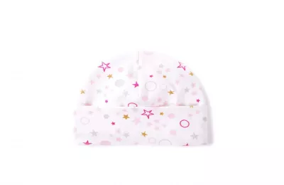 Set 2 caciulite nou-nascut Unicorn/Pink Gold Stars