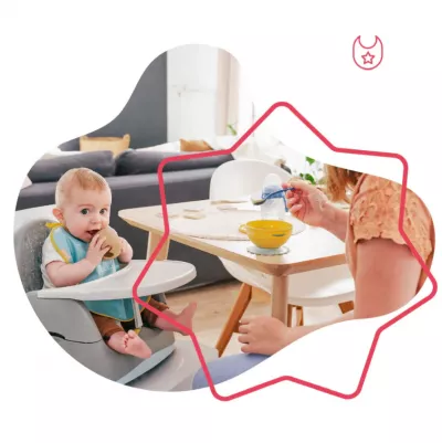 Set 3 boluri colorate pentru mancare, cu suport inclus