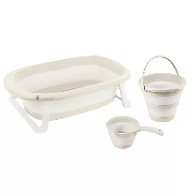 Set 3 in 1 cu cadita pliabila - Bej