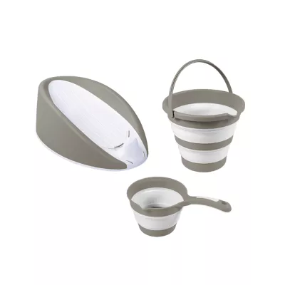 Set 3 in 1 cu suport anatomic pentru cadita - Gri