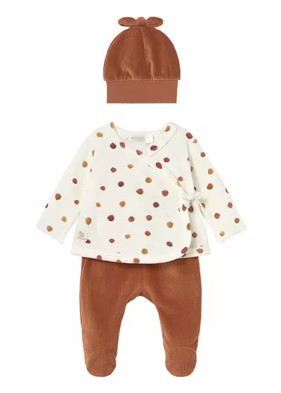 Set 3 piese - Bluza+pantaloni+caciulita - Mayoral 2-4 luni