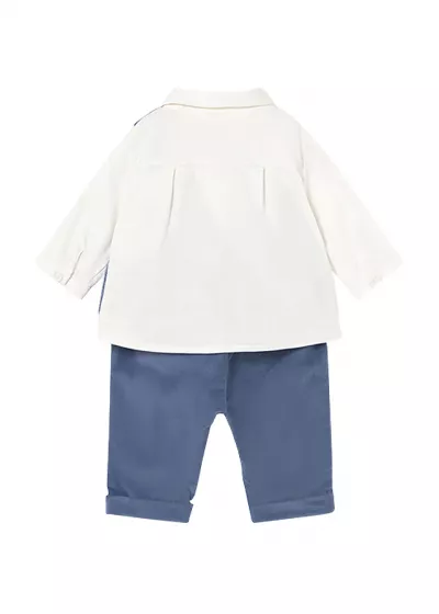 Set 3 piese - camasa + pantaloni + papion - Mayora 4-6 luni