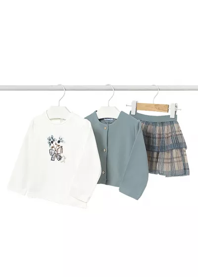 Set 3 piese - Fusta+bluza+cardigan - Mayoral 