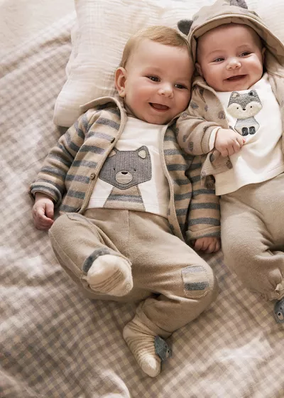 Set 3 piese - Pulover cu gluga+bluza+pantaloni - Mayoral  4-6 luni