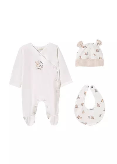 Set 3 piese - Salopeta+caciula+baveta - Mayoral 0-1 luni