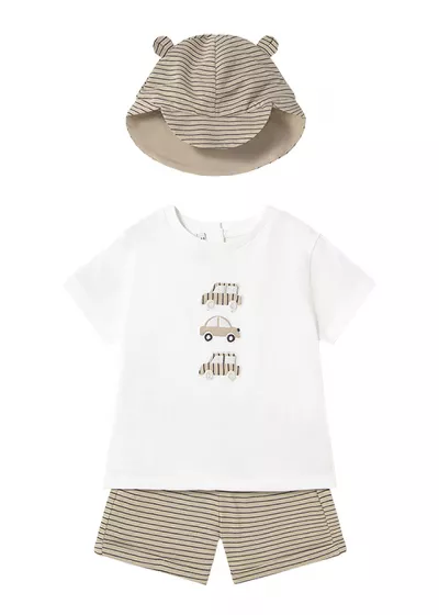 Set 3 piese - Tricou + pantaloni scurti + sapca - Mayoral 