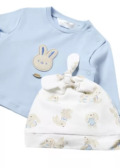 Set 3 piese Iepurasi bleu Better Cotton - Mayoral