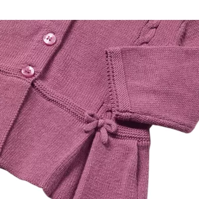 Set 3 piese Magenta tricot bumbac BCI nou-nascut - Mayoral 6-9 luni (75 cm)
