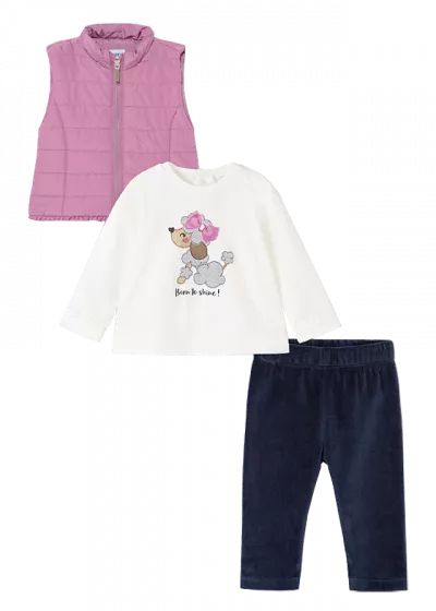 Set 3 piese - Pantaloni+bluza+vesta - Mayoral 