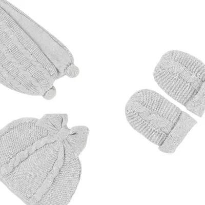 Set 3 piese Perla caciula fular si manusi  - Mayoral     6 luni (68 cm)
