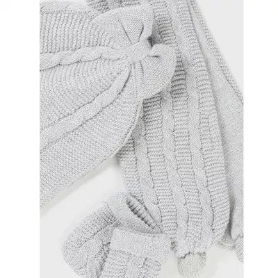 Set 3 piese Perla caciula fular si manusi  - Mayoral     12 luni (80 cm)