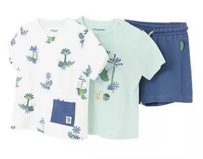 Set 3 piese tropical din Better Cotton, baiat - Mayoral 
