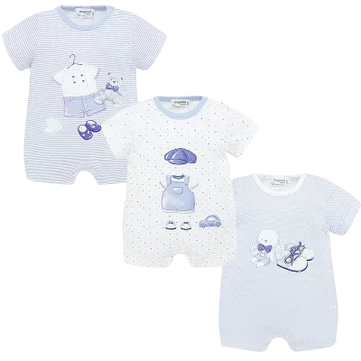 Set 3 salopete (pijamale) - Bleu - Mayoral 