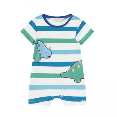 Set 3 salopete  scurte Dino din bumbac sustenabil pentru nou-nascut - Mayoral 6-9 luni