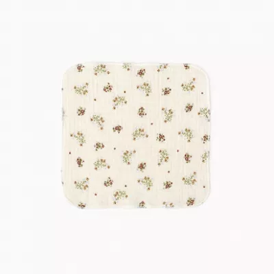 Set 3x batistute muselina Almond, White, Flowers - Buva 