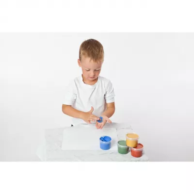 Set 4 culori vopsea organica pentru degete, pentru copii, 2 ani+, pentru pictat direct cu palma sau talpa, Gruenspecht 691-00