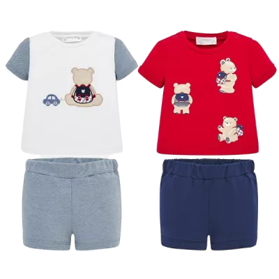 Set 4 piese -  Tricouri + Pantaloni scurti - Mayoral  2-4 luni