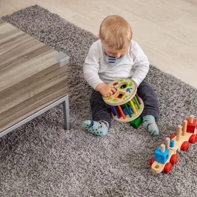 Set 4 protectii de colturi din spuma poliuretan, cu banda adeziva 3M, rezistenta la muscaturi, gri, Reer 82031