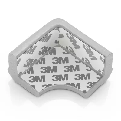 Set 4 protectii de colturi din spuma poliuretan, cu banda adeziva 3M, rezistenta la muscaturi, gri, Reer 82031