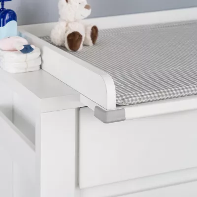 Set 4 protectii de colturi din spuma poliuretan, cu banda adeziva 3M, rezistenta la muscaturi, gri, Reer 82031