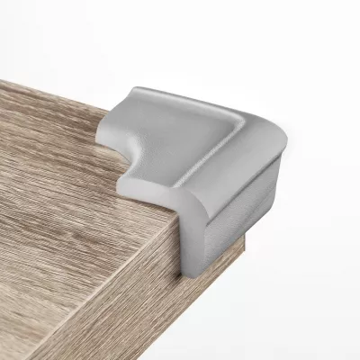 Set 4 protectii de colturi din spuma poliuretan, cu banda adeziva 3M, rezistenta la muscaturi, gri, Reer 82031