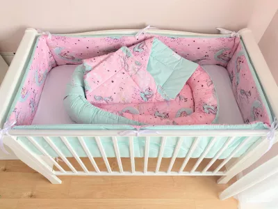 Set 5 piese complet echipare patut - Unicorn Heaven Pink - Maradalia Kids
