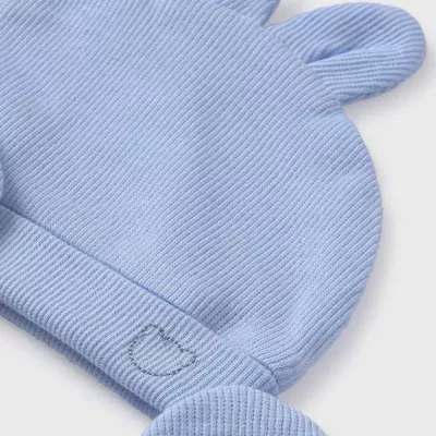 Set  Bleu caciula si manusi Better Cotton bebe - Mayoral   3 luni (62 cm)