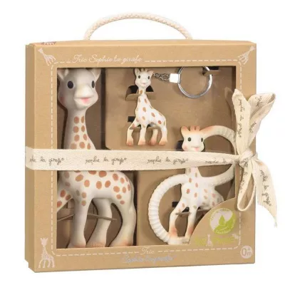 Set cadou - Colectia So Pure, pentru mami si bebe - Sophie la Girafe