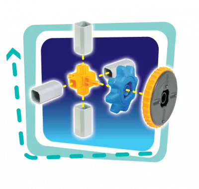 Set de constructie 3 in 1 STEM  - Robotel & masinute saniter