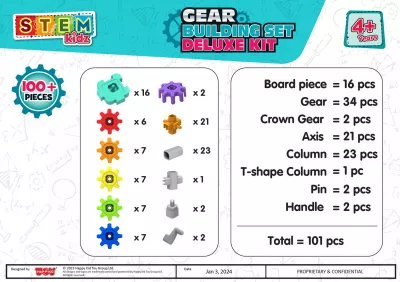 Set de constructie cu rotite Deluxe (100 piese)