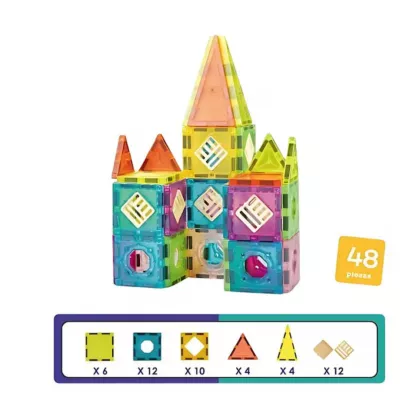 Set de constructie magnetic - 48 piese (5.5 cm)
