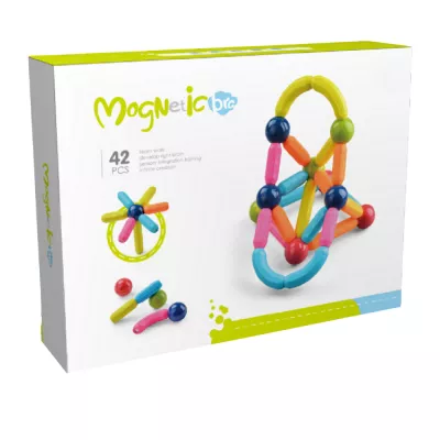 Set de constructie magnetic - Forme 3D (42 piese)