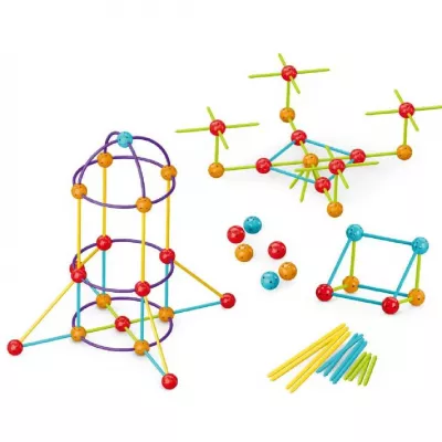 Set de constructie STEAM - Forme 3D (210 piese)