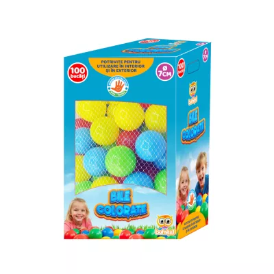 Set educativ 100 bile colorate (cutie) - 7cm