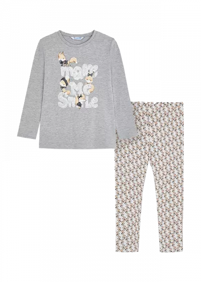 Set leggings imprimeu - ECOFRIENDS, fetita - Mayoral 5 ani