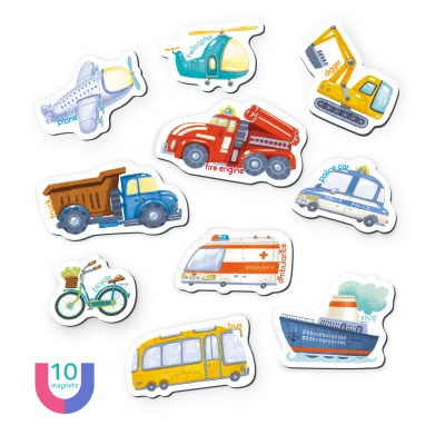 Set magnetic - Invat mijloacele de transport in lb. engleza