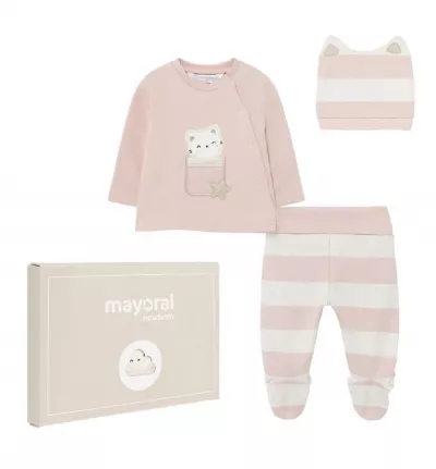 Set pantaloni cu botosei plusat caciulita nou-nascut 2-4 luni