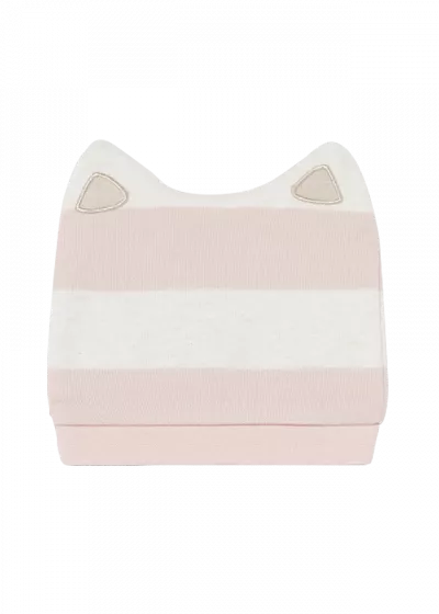 Set pantaloni cu botosei plusat caciulita nou-nascut 4-6 luni